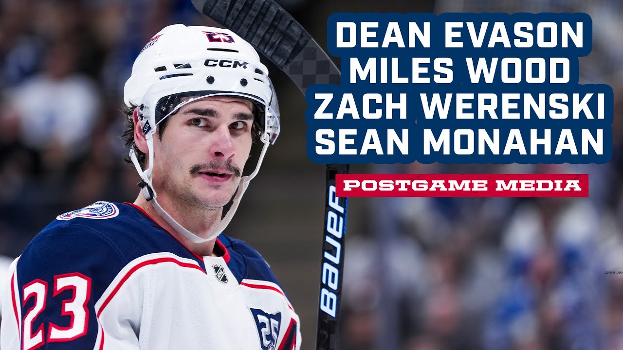 ХК Дин Эвасон, Майлз Вуд, Зак Веренски и Шон Монахан, центральный судья @ Red Wings | Postgame Media