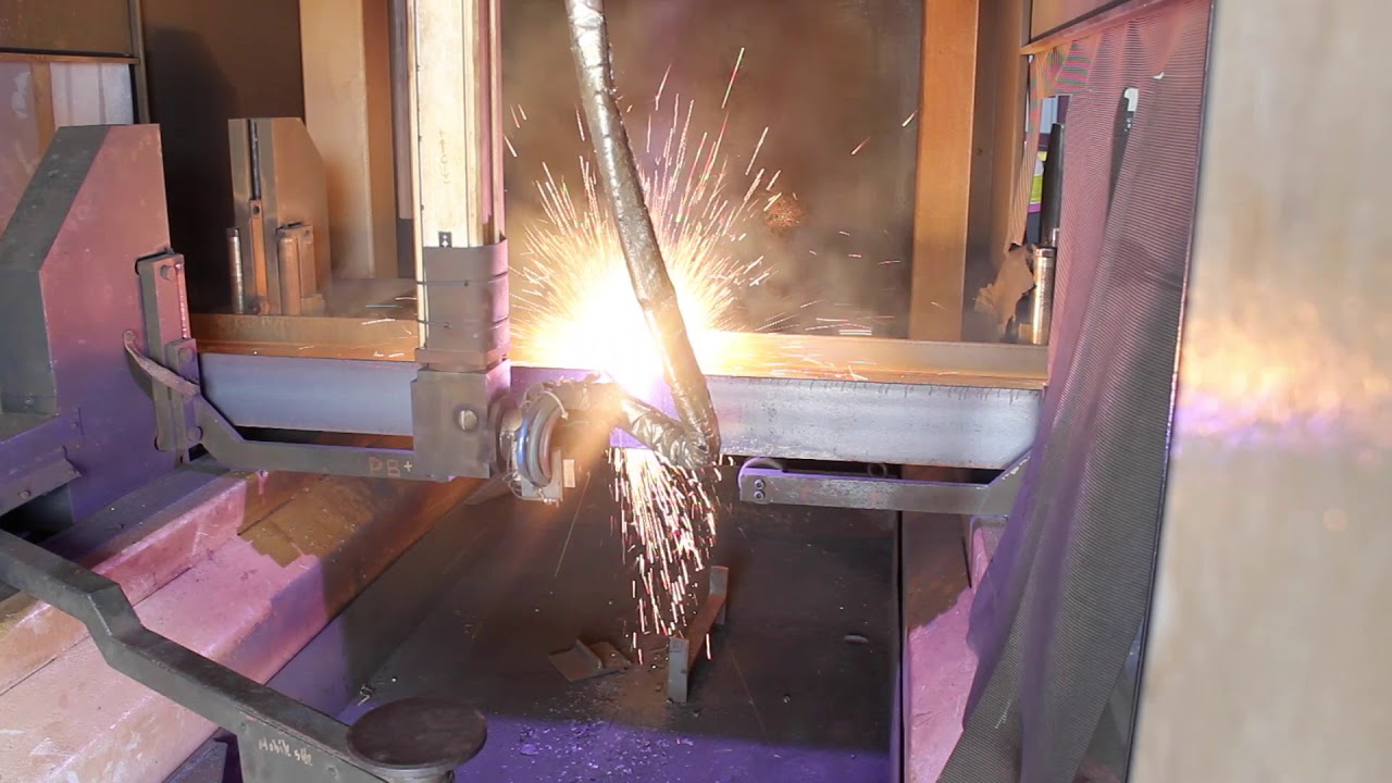 2014 Ficep 1102DZTT CNC Automatic Drilling & Thermal Coping Line - YouTube