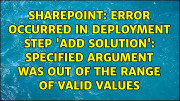 Error occurred in deployment step 
