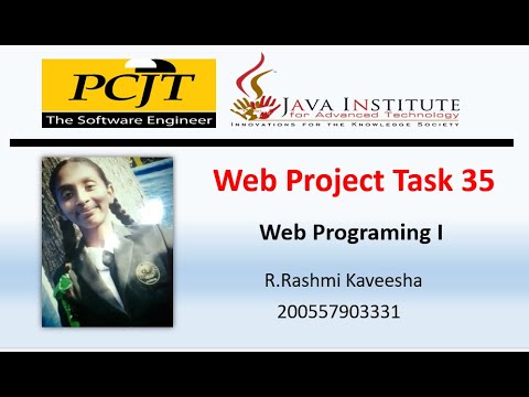 Java Institute || Web Programing 1 || eShop Project Task 35