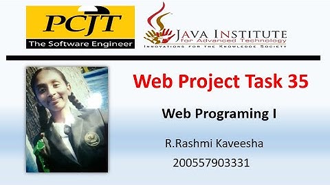 Java Institute || Web Programing 1 || eShop Project Task 35
