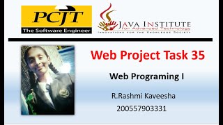 Java Institute || Web Programing 1 || eShop Project Task 35