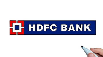 How to draw HDFC Bank logo step by step