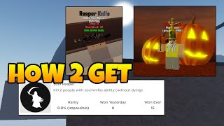 Knife Strife | How to get SOUL REAPER BADGE and REAPER KNIFE | Roblox