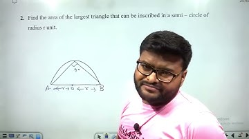 Find the area of the largest triangle that can be inscribed in a semi – circle of radius r unit.