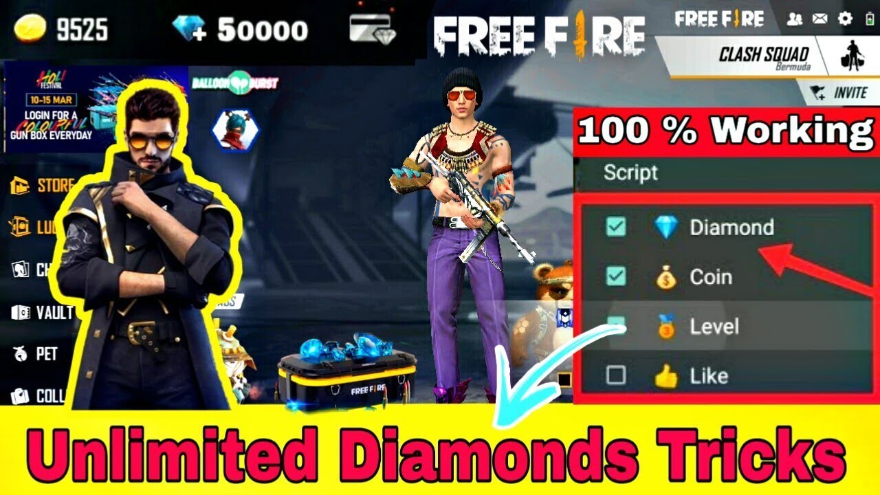 Free Fire Unlimited Diamond Hack 2020 Free Fire Diamonds Free Fire Diamond Trick Gamingsubho Youtube