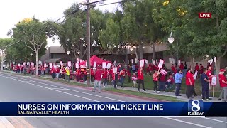 Nurses hold informational picket line at Salinas Valley Health