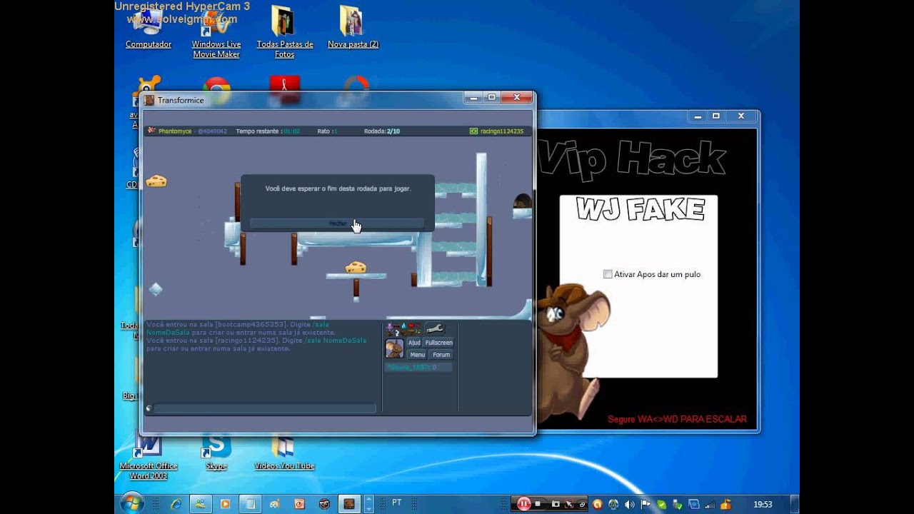 Hacker para transformice "WJ FAKE" Wall Jumper Do dia 30/08/13