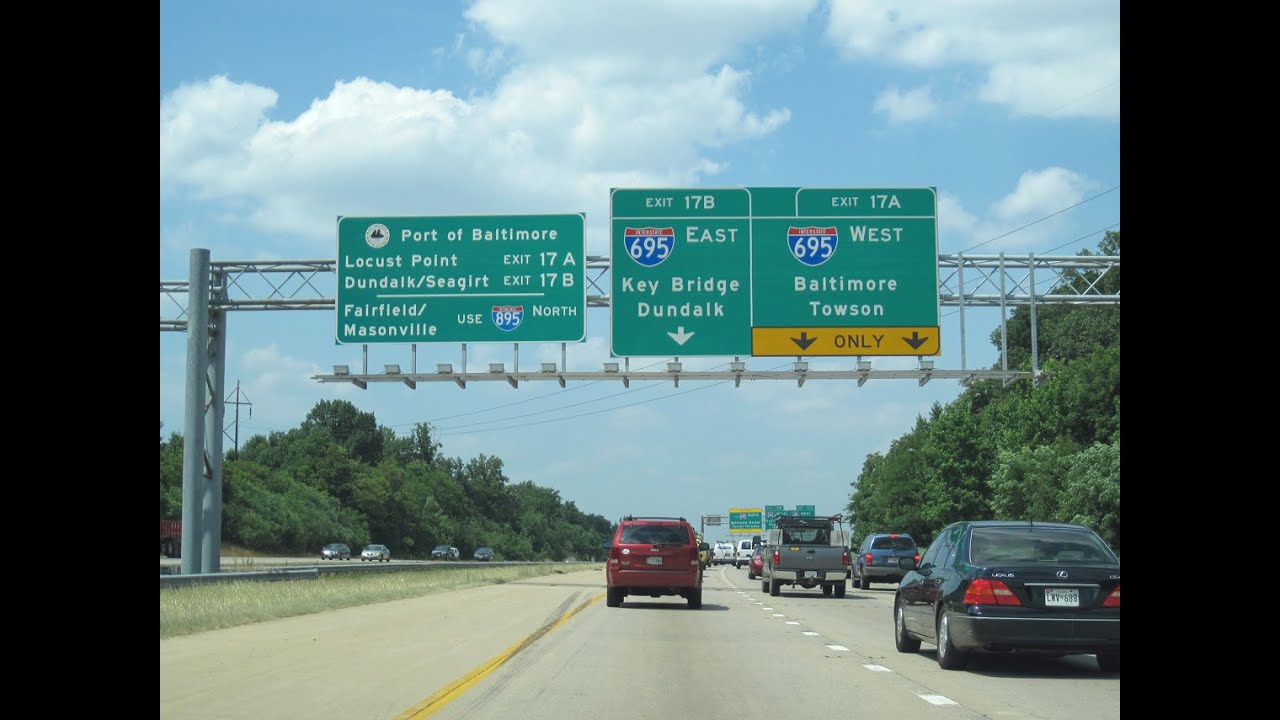 Drive from Cambridge, Maryland to Towson Maryland, use US-50, I-97 & I-695