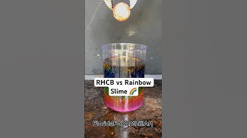 RHCB vs Rainbow Slime 🌈 #Satisfying #Experiments #Science #RainbowSlime #RHCB