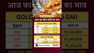 Aaj Gold-Silver Rate Today | Sone Chandi Ka Bhav | Today Gold Rate | #goldpricetoday #silverprice