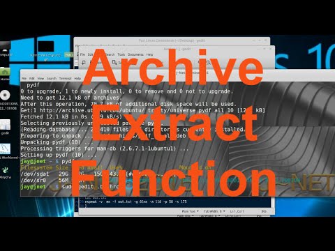 Linux Extract Archive Bashrc Function