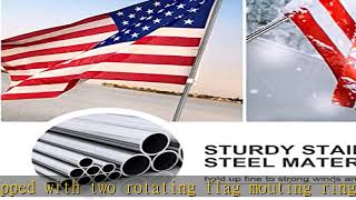 Flag Pole, 5FT Flag Pole for House - Residential or Commercial Metal Flagpole for Garden Yard Porch