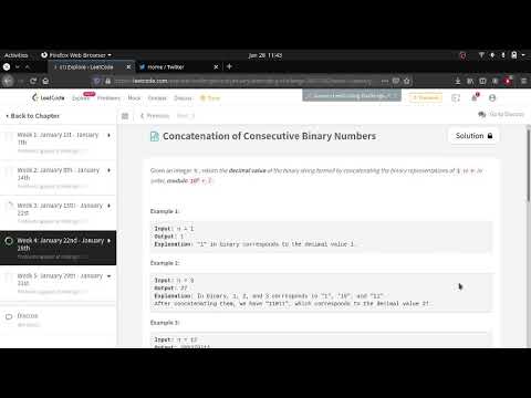 Concatenation of Consecutive Binary Numbers | Jan 27 - Leetcoding Challenge