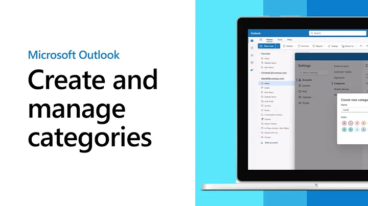 Create and manage categories in the new Outlook for Windows