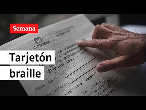 Así es el tarjetón en braille que se estrena en unas presidenciales | Semana Noticias