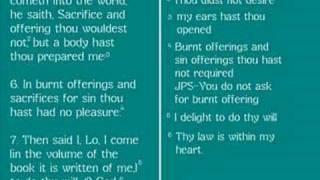 Hebrews 10:5-7--What G-D Desires? - Youtube