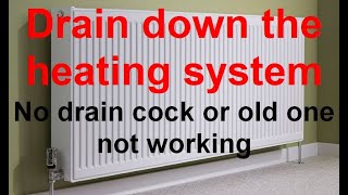 How to empty the heating system without a drain cock