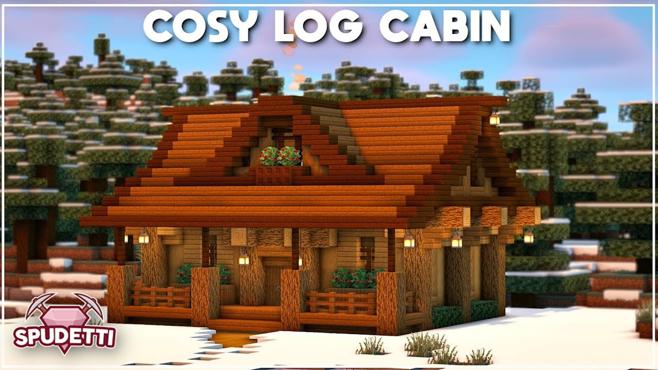 minecraft log cabin  Lake house plans, Log home plans, Mountain house plans