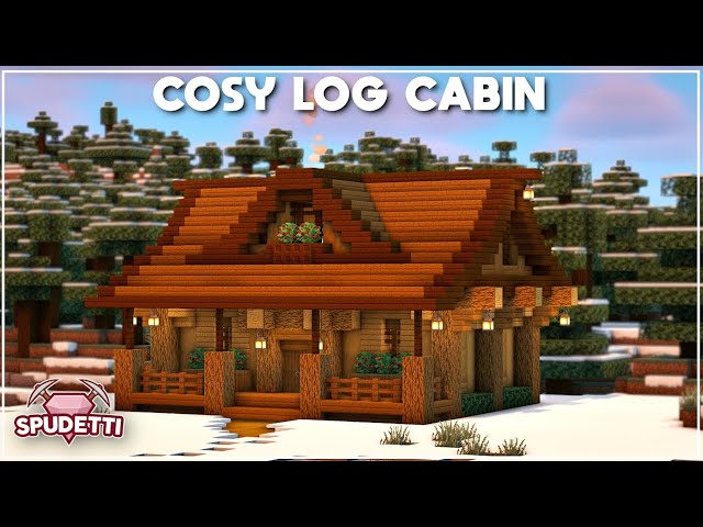 minecraft log cabin  Lake house plans, Log home plans, Mountain house plans