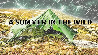 25 Days Solo Camping in the Arctic Wilderness - The Full Documentary. Caught in Thunder & Rain Storm
