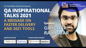 "What could possibly happen in 2021?"  by  Giridhar Rajkumar | QA INSPIRATIONAL TALKS 2021