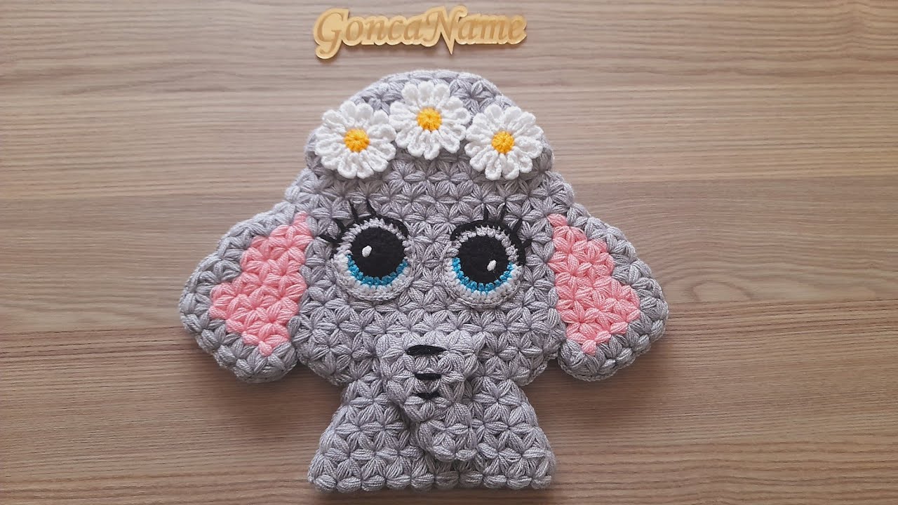 ÇOK TATLI ÇOK GÜZEL FİL FİGÜRLÜ KESE LİF MODELİ TASARIM (GONCA DOĞRU)