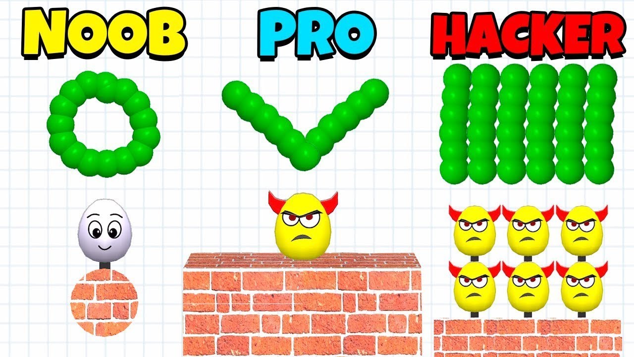 NOOB vs PRO vs HACKER - Draw To Smash