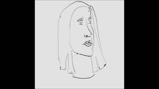an animation of a face rotating in blank space