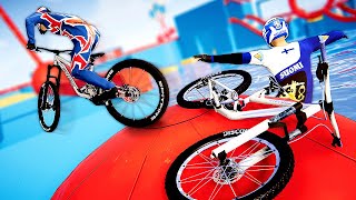 Attempting the BIKEOUT Course in Multiplayer - Descenders Gameplay