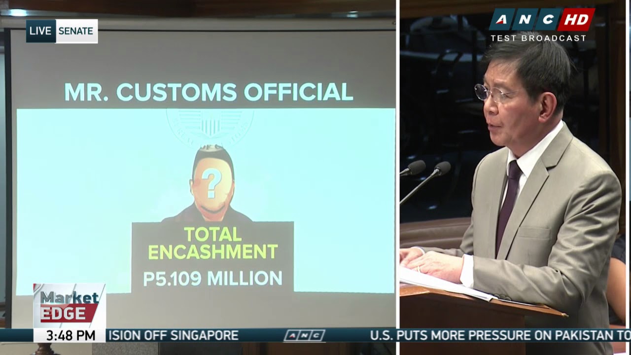 Lacson says Faeldon took P100-M 'pasalubong' at Customs, names major 'tara' recipientspart1
