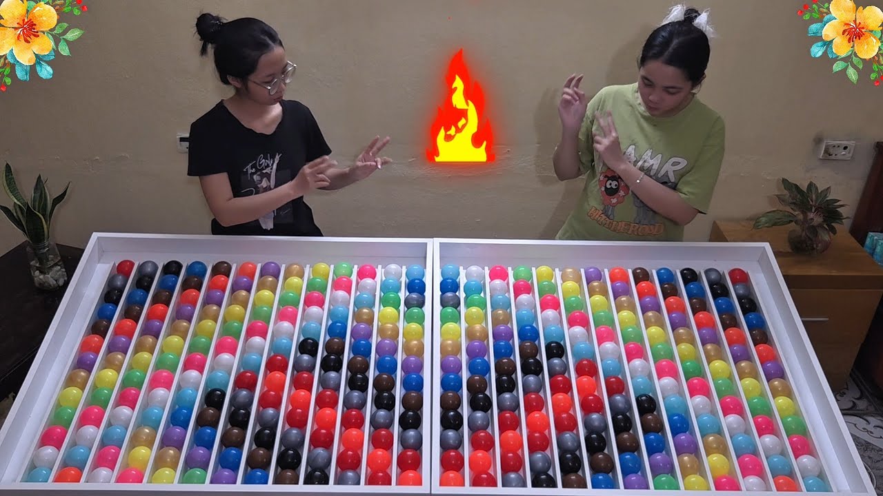 🔥 Who Sorts Faster? Color Ball Battle with ASMR Sounds! | Relaxing Yet Intense