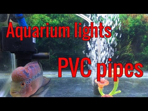 Make two-color aquarium lights from pvc tubes and led lights.