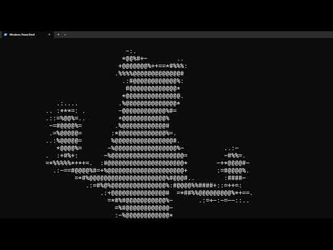 Bad Apple ASCII in Windows Terminal (No Dependency)