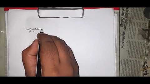 1.1 : Introduction of Lagrangian Formulation