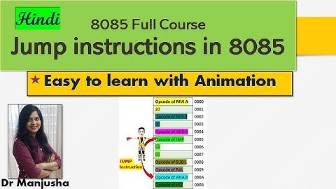 JUMP instruction of 8085 microprocessor  : Dr Manjusha Deshmukh