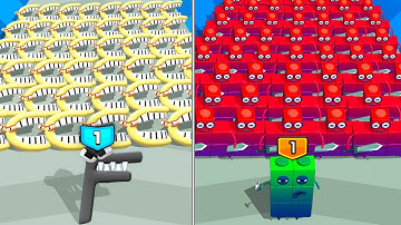 MAX LEVEL in MERGE ALPHABET VS NUMBERBLOCK LORD RUN! #24