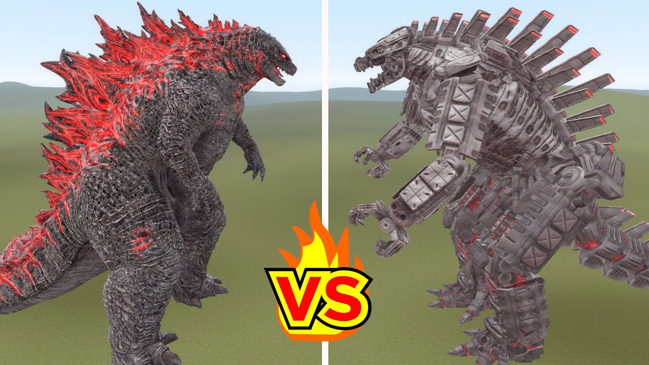 Red Godzilla vs All Mecha Godzilla in Garry's Mod (Godzilla Animation)...