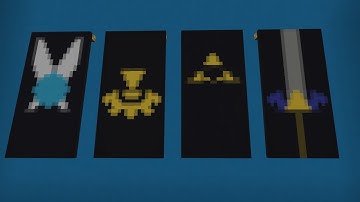 4 Zelda themed banners in Minecraft