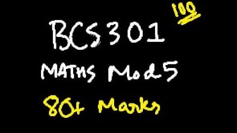 MATHS MODULE 5 BCS301 | 22 Scheme VTU 3rd SEM CSE