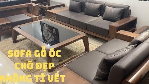 Sofa Gỗ Óc Chó Mẫu Chân Soắn Sang Trọng Cao Cấp 2022 | Nội Thất Gỗ Óc Chó Phòng Khách Hiện Đại