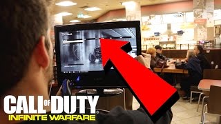 PLAYING PLAYSTATION INFINITE WARFARE IN TIM HORTONS! (KICKED OUT THREE TIMES!?)