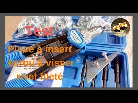 Essai  Pince pour écrous à sertir.  Insert à visser