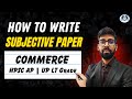 How to Write Beautiful Answers | Subjective Paper | Commerce | HPSC Asst. Prof. | UP LT Grade 2025
