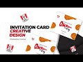 Creative Invitation Card Design @kfc  | Photoshop Tutorial