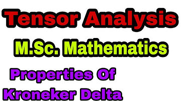 3.Tensor Analysis M.Sc. Mathematics |  Tensor Analysis & Diffrential Geometry | #mathematicstudent