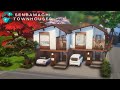 Senbamachi Townhouses | The Sims 4 Snowy Escape | No CC | Stop Motion