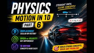 Class 11 Physics Unit 2: Motion in 1D Part 6 🚀 Easy Concepts, Numericals & Tricks