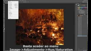 Photoshop Aula 10 - Hue Saturation Mudar cor imagem screenshot 1