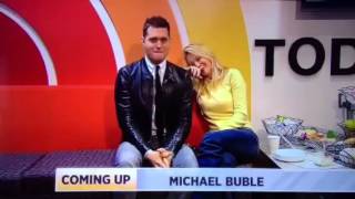 michael buble making out with his wife on live tv